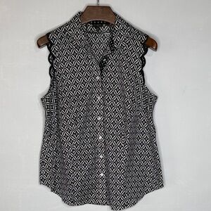 Talbots sleeveless button up blouse SZ 16w